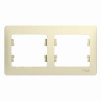 Рамка 2-постовая Systeme Electric Glossa бежевая GSL000202
