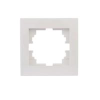 Рамка 1-ая горизонтальная Lezard Rain белая 703-0202-146