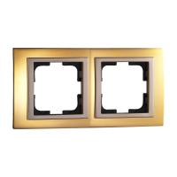 Рамка 2-постовая Mono Electric Chrome золото 106-440000-161