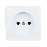 Розетка без зазем. Lezard Viola белая 751-0200-121