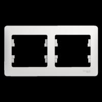 Рамка 2-постовая Systeme Electric Glossa белая GSL000102