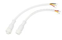 Соединительный кабель (3pin) герметичный (IP67) 3х0.5мм? белый REXANT 11-9530