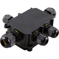 Коробка распределительная Stekker LD525 водонепроницаемая на 5 выходов, 450V, 140х100х36, черный 49189