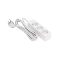 Удлинитель 3 гнезда, 3м, 3х0,75мм?, с/з, белый PROconnect 13-4209