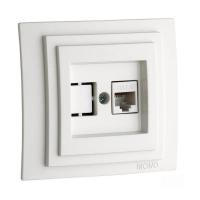 Розетка компьютерная RJ45 Mono Electric Despina 6 кат жемчуг 102-252505-125