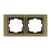 Рамка 2-постовая Mono Electric Chrome бронза 106-430000-161