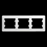 Рамка 3-постовая Systeme Electric Glossa белая GSL000103