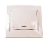 Выключатель с подсветкой Lezard Mira кремовый со вставкой 701-0303-111