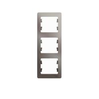 Рамка 3-постовая Systeme Electric Glossa платина GSL001207