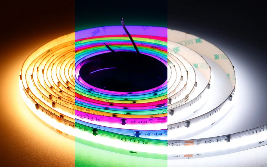 Светодиодная лента COB 2811 FLESHRGB 576 Led/м  24V 10мм cut 60мм 5м  IP33 STA 