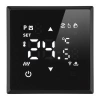 Терморегулятор Wi-Fi (механизм), Stekker, 250В, 3500Вт Эмили, RSW00-5119-05, черный уголь, soft touch 50377