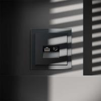 Розетка телевизионная встраиваемая S70 TV+RJ45 кат. 6, (графит) Voltum VLS060707