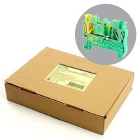 Зажим пружинный, 2-проводной проходной ЗНИ - 2,5, JXB PT 2,5, желтый, зеленый LD572-1-25 49257