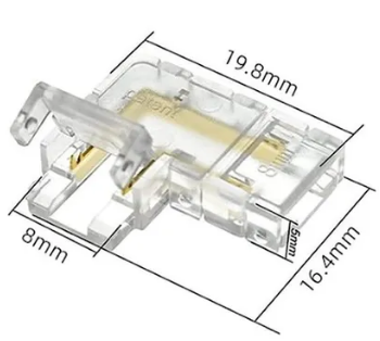 Соеденитель L-образн. углов. прозрачный COB-8мм О2Р-8-L (пластик)