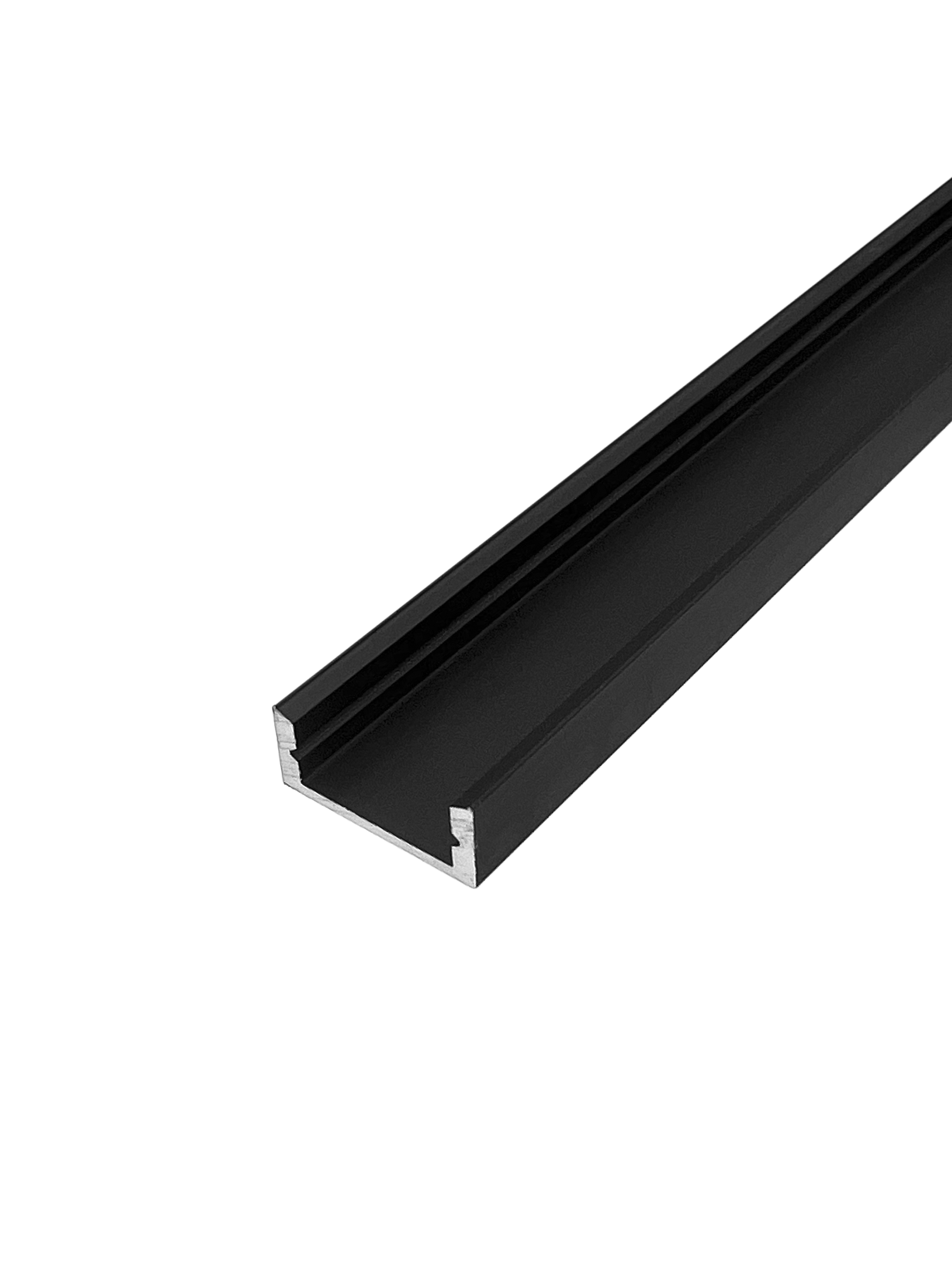 Накладной алюминиевый профиль чёрный 07*16*2000