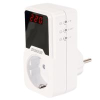 Реле напряжения для розетки регулируемое Stekker VPR-200W, 230В,16A,белый 50689