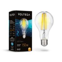Лампа светодиодная Voltega E27 12W 3000K прозрачная 7226