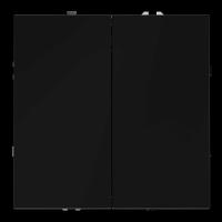 Перекрестный переключатель встраиваемый Voltum S70 двухклавишный 10А, (черный матовый) VLS020508