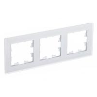 Рамка 3-постовая Systeme Electric AtlasDesign Nature белая ATN330103