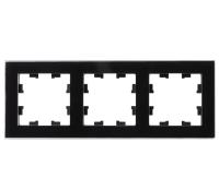 Рамка 3-постовая Systeme Electric AtlasDesign Nature черная ATN321003