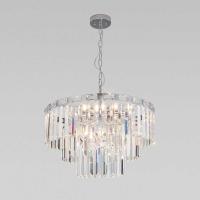 Подвесная люстра Eurosvet Elegante 10130/8 хром/прозрачный хрусталь Strotskis Smart