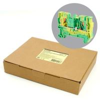 Зажим пружинный, 2-проводной проходной ЗНИ - 4, JXB PT 4, желтый,зеленый LD572-1-40 49258