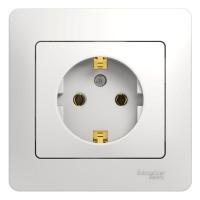 Розетка 2К+З Systeme Electric Glossa 16A 250V белая GSL000142