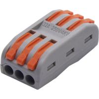 Клемма строительно-монтажная Stekker для подключения фазных проводников 3 контактные группы (1 ввод,1 вывод на полюс), LD222-423 39036