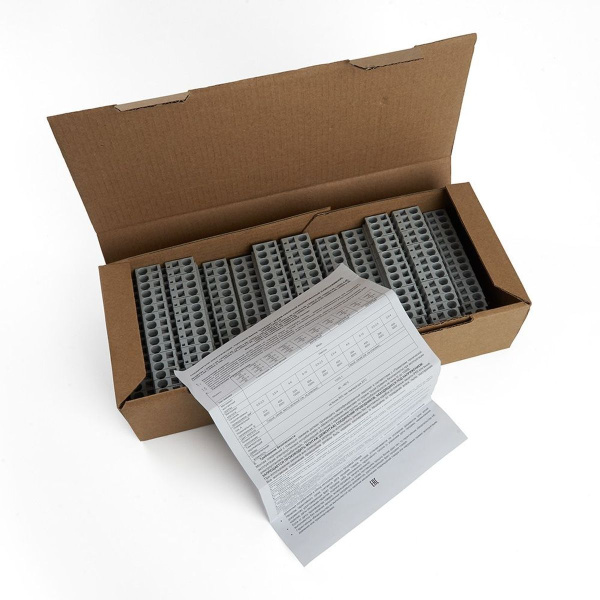 Зажим пружинный, 4-проводной проходной 2 уровня ЗНИ - 2,5 (JXB ST 2,5), серый Stekker 39967