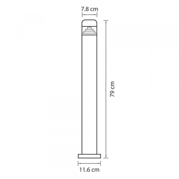 Уличный светодиодный светильник Lightstar Raggio 376707
