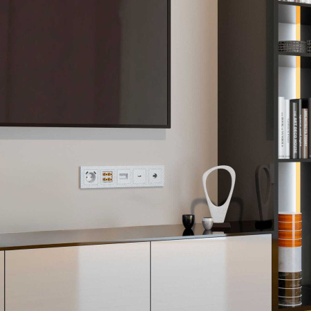 ТВ-розетка оконечная Werkel Hammer белый W1283001 4690389163067