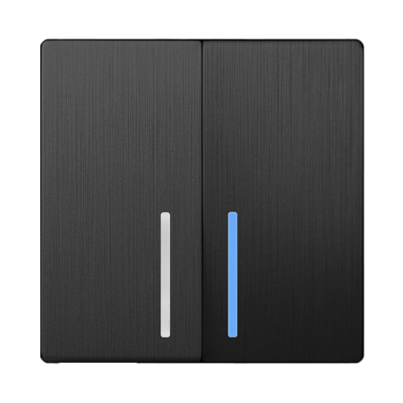 Выключатель Werkel двухклавишный с подсветкой графит рифленый W1120104 4690389158476