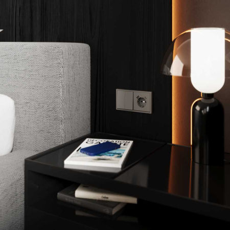 Перекрестный переключатель встраиваемый Voltum S70 двухклавишный 10А, (кашемир) VLS020503