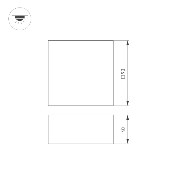 Встраиваемый светодиодный светильник Arlight DL-Grigliato-S90x90-12W Day4000 038335(1)
