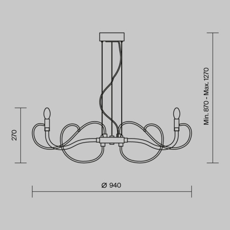 Подвесная люстра Maytoni Atlanta MOD051PL-07TR