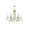 Подвесная люстра Crystal Lux Victoria SP6 Gold/Amber