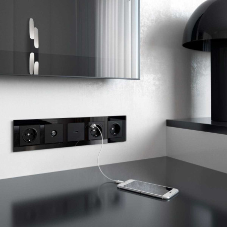 ТВ-розетка оконечная Werkel черный матовый W1183008 4690389157028