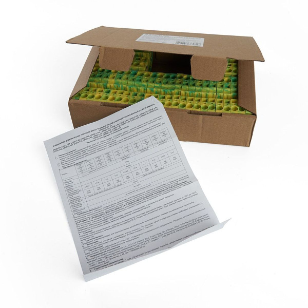 Зажим пружинный, 2-проводной проходной ЗНИ - 2,5 (JXB ST 2,5), желтый, зеленый Stekker 39959