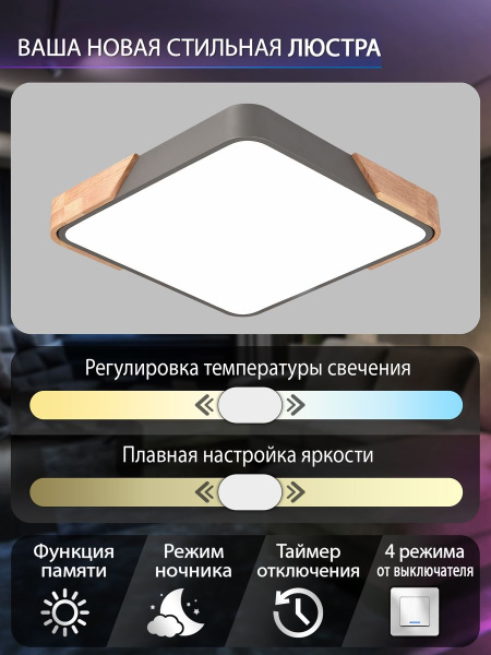 Потолочный светодиодный светильник Natali Kovaltseva LED LAMPS 81412