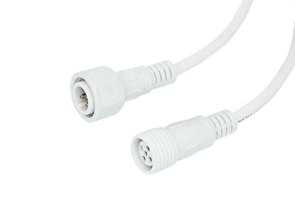 Соединительный кабель (5pin) герметичный (IP67) 5х0.5мм? белый REXANT 11-9450