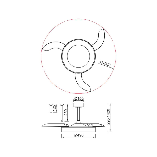 Люстра-вентилятор Mantra NISEKO FAN M 9010