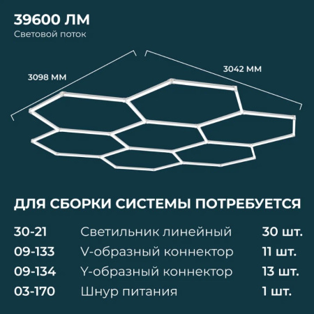 Накладной линейный светодиодный светильник Apeyron Net 30-21