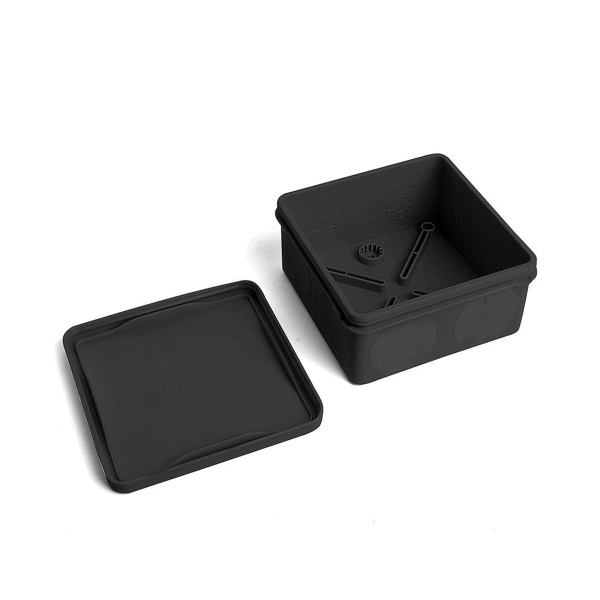 Коробка разветвительная 2х компонентная HF EBX40-38-67 100*100*50мм,8 вводов,IP67,черная(GE42455-05) 49654