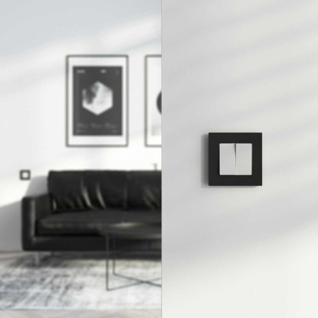 Выключатель двухклавишный проходной Werkel белый W1122001 4690389155215