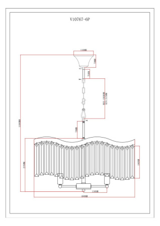 Подвесная люстра Moderli Wave V10767-6P