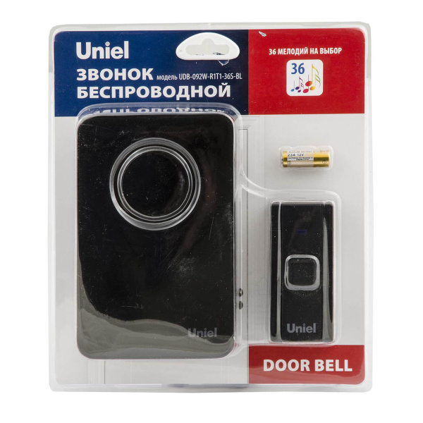 Звонок электронный Uniel UDB-092W-R1T1-36S-BL UL-00006437