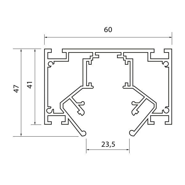 Шинопровод под натяжной потолок ST Luce Skyline 48 ST047.429.02