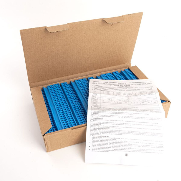 Зажим пружинный, 3-проводной проходной ЗНИ - 2,5 (JXB ST 2,5), синий Stekker 39969