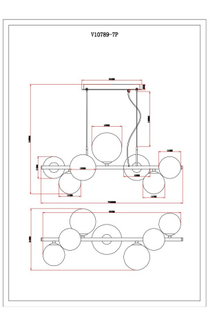 Подвесная люстра Moderli Renny V10789-7P