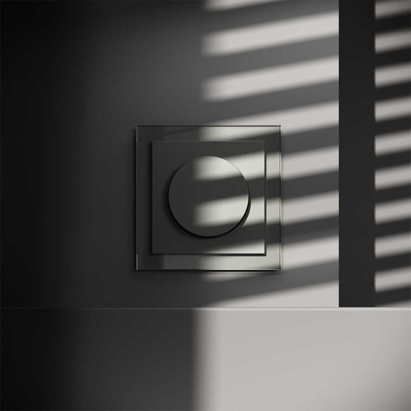 Светорегулятор встраиваемый Voltum S70 поворотно-нажимной 600 Вт, (титан) VLS070306